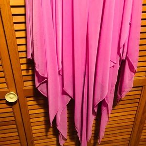 Orchid Semi Formal dress with handkerchief hemline